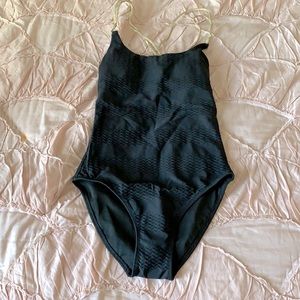 aerie black one piece swimsuit